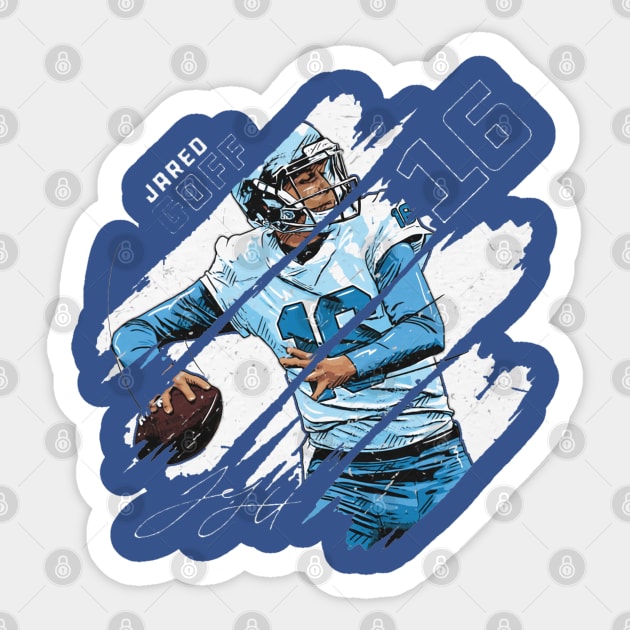 Jared Goff Detroit Stripes Sticker by Buya_Hamkac